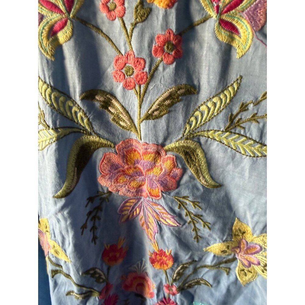 Johnny Was Camellia Embroidered Cotton Dress Size Small New With Tags - Picture 5 of 16